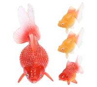 POPETPOP 4 Pièces Figurine de Poisson Koi Artificiel Réaliste | Abs, Bords Lisses, Style Inspiré Nature, Entretien Réduit, Décoration Maison, Effet Flottant
