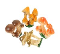 POPETPOP 4 Pièces Figurines De Champignons Résine Décorations Miniature Durables pour Jardin Intérieur Et Extérieur Modèles Végétaux Ludiques pour Amateurs De Nature