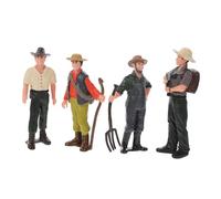 POPETPOP 4 pièces Figurines Ouvriers Agricoles Miniatures Décorations Micro-Paysage Écologiques et Durables pour Accessoire Paysage Bricolage