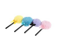 POPETPOP 4 Pièces Fluffy Makeup Powder Puff Set Lollipop Shape Ergonomic Cosmetic Applicator For Beginners And Professionals Soft Material For Wet And Dry Use Precise Face Makeup