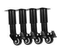 POPETPOP 4 Pièces Jambes de Réglables avec roulettes Support de Mobilier Hauteur Ajustable de Mobilier Modernes et Durables Faciles à Installer pour Table et Armoire