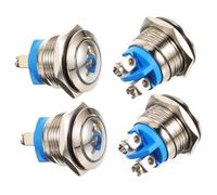 POPETPOP 4 pièces Kit Bouton Poussoir de Sonnette Filaire Remplacement Nickelé Facile à Installer Bouton Carillon Robuste pour Porte Entrée