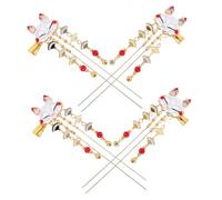 POPETPOP 4 pièces Lot de Épingles à Cheveux Style Ancien Chinois avec Pompon Vintage Chic et Durables Pinces à Cheveux Fox Design Élégant