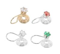 POPETPOP 4 pièces Manchettes Oreille Étincelantes sans Perçage pour Femmes Clips Réglables Ornés de Zircones Scintillantes Accessoires Élégants Polyvalents pour Toutes Occasions