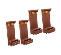 POPETPOP 4 Pièces Meubles Miniatures pour Maison de Poupée Style Vintage Étagères de Rangement Réalistes Mobilier Miniature pour de Fées