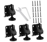 POPETPOP 4 pièces Nivellement Réglables Accessoires de Mobilier Robustes pour Tables et Bureaux Installation Facile avec Vis et Clé Protection des Sols Inégalité et Humidité