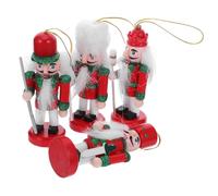 POPETPOP 4 Pièces Ornements Nutcracker pour Décoration de Noël Figurines Suspendues de Soldats Nutcracker pour Sapin Table et Festifs Hauteur