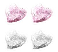 POPETPOP 4 pièces Patch Yeux Gel Rafraîchissant Forme de Cœur Coussin Oculaire Réutilisable Poches et Ombres Soins Contour des Yeux Apaisants pour Femme