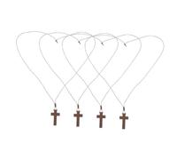 POPETPOP 4 Pièces Pendentif Rétro Religieux avec Corde Réglable Accessoire Unisexe pour Hommes et Femmes pour Décoration et Entre