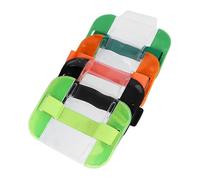 POPETPOP 4 pièces Porte Badge de Bras Écrans de Protection pour Cartes Identité Brassards Ajustables Couleurs Vert Orange Noir Fluorescent Vert pour Travailleurs