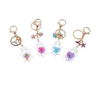 POPETPOP 4 Pièces Porte-clés Tortue Lumineux avec Sequins Charms Animaux pour Sac à Main Femme Accessoires pour Voyage et Usage Quotidien