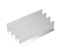 POPETPOP 4 pièces Protège Gouttières Aluminium pour Toiture Déflecteurs Éclaboussures Résistants Aux Intempéries Dispositif de Déviation de Eau de Pluie pour Murs Extérieurs
