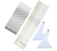POPETPOP 4 pièces Règles et Outils de Réparation pour Peinture Diamant Règle Inoxydable et Fixateur pour Broderie Diamant DIY Kit Accessoires pour Réparation et Ajustement Canvas