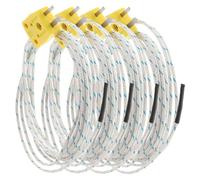 POPETPOP 4 Pièces Sonde Thermocouple Mini-prise Type K, Câble, Réponse | Fibre de Verre et Abs, Plage Étendue, Compatibilité, Applications Industrielles de Mesure