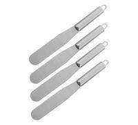 POPETPOP 4 pièces Spatule à Glaçage Acier Inoxydable Spatule Droite Épaisse avec Manche Confortable pour Pâtisserie Ustensile de Cuisine Professionnel pour Crème et Pâte