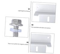 POPETPOP 4 pièces Support Z Alliage Aluminium pour Panneaux Solaires Kit Facile Camping car Bateau et de Loisirs Compatible Système Photovoltaïque Finition Argentée