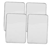 POPETPOP 4 Pièces Titulaire De La Carte De Téléphone Portable Cas Cellule Support De Carte De Téléphone pour Smartphone Portefeuille De Téléphone Autocollant Crédit Pièce Jointe Blanche PU