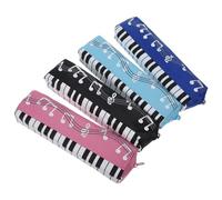 POPETPOP 4 Pièces Trousse D'écolier, Motif Piano, Légère | Oxford Cloth, Fermeture Éclair Fluide, Usage t École, Design Délicat, Pochette Pratique