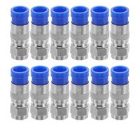 POPETPOP 40 Embouts de Câble Coaxial Rg6 à Compression de Type F - Kit de Raccordement pour Câble TV Coaxial - Connecteurs à Compression Compatibles Haute Définition - Accessoire