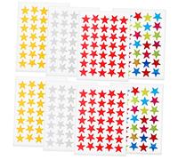 POPETPOP 40 feuilles Autocollants Étoile pour Récompense Gommettes Décoratives Or Colorées Rouge pour Garçon Fille Accessoire Pédagogique pour Récompenses Scolaires