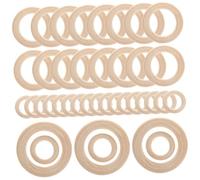 POPETPOP 40 pièces Lot de Anneaux Non Traités pour Bricolage Cercles Ronds Macramé pour Projets DIY Décoration Maison et Bijoux