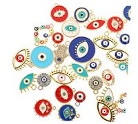 POPETPOP 40 pièces Pendentifs Alliage Œil Malin pour Création de Bijoux Accessoires DIY pour Colliers Bracelets Porte Clés et Décorations