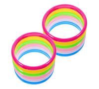 POPETPOP 48 pièces Bracelets Plastique Couleurs Candy Mode pour Fête Accessoires Main Colorés pour Anniversaire Lot Bracelets Mix Couleur