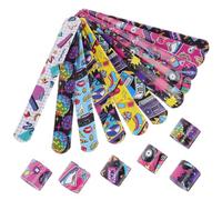 POPETPOP 48 pièces Rock Music Themed Slap Bracelets PVC Iron Lightweight Party Favors For And Adults