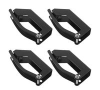 POPETPOP 4pcs Pinces de Toit en Fer Noir pour Porte-Bagages Voiture, Installation Facile et Design Élégant pour Transport de Bagages Lors de Voyages