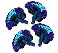 POPETPOP 4pièces Broches Forme de Cerveau Alliage de Piques Décoratives Accessoires Mignons pour Pulls et Pantalons