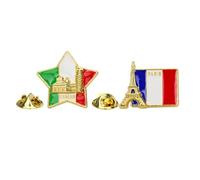 POPETPOP 4pièces Épingles Femmes Fantaisie Créatives Épingles Artistiques Petites Émail Décoration Costume avec Motifs Monuments Iconiques Accessoires Mode Décolleté