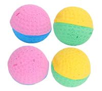 POPETPOP 4pièces Jouets Balle pour Chat Latex Mousse Colorés Jouet Intérieur Stimulant Instincts Évite Griffures Et Favorise Lien avec Chatons