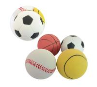 POPETPOP 4pièces Lot de Balles Rebondissantes pour Chien Jouet Interactif Caoutchouc pour Entraînement Lancer de Balle