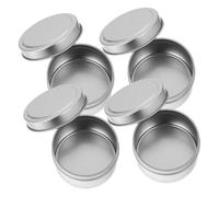 POPETPOP 4pièces Lot De Pots Ronds Vides Métal Pour Bougies Avec Couvercles Pour Diy Et Rangement