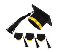 POPETPOP 4pièces Mini-Chapeaux de Graduation pour Bouteilles Cache-Bouteille Forme de Chapeau de Graduation Bouchon pour Bouteille Décorative