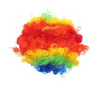 POPETPOP 4pièces Perruque Afro Bou Disco Coiffe de Clown Colorée Déguisement Perruque Extravagante Accessoires pour Halloween et Carnaval Soirée Années