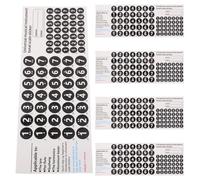 POPETPOP 5 Autocollants Notes Flûte de Pan 18/16 Tubes en PVC Noir Étiquettes Doigté Pack Pratique pour Apprentissage Musical Compatibles Flûtes Tubulaires pour Cours et Studio