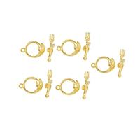 POPETPOP 5 ensembles Fermoirs Métalliques Ot Forme de Rose pour Bijoux Accessoires DIY Fermoirs à Barette T pour Bracelets et Colliers Design Élégant et Lot