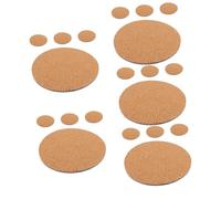 POPETPOP 5 Ensembles Tapis De Jardinière en Liège Tapis Rond en Liège Assiette pour Pot De Fleurs sous- Bricolage Pad Tapis De Pot De Liège Dessous De Verre en Liège Khaki 4 Pièces * 5