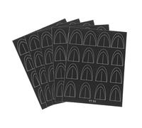 POPETPOP 5 Feuilles Stickers Ongles French Tip Adhésifs pour Filles Pochoirs Manucure Diy avec Design French Deep V Élégant et Durable