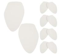 POPETPOP 5 Paires Patins de Danse en Suède Beige Semelle Ovale, Réduisent la Friction pour Entraînement Quotidien sur Sols Pvc, Faciles à Appliquer sans Découpe