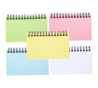 POPETPOP 5 pièces Bloc Notes Spirale Petit Format Carnet à Déchirer Multifonction Lignées Colorées pour École Bureau Voyage Pratique