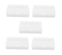 POPETPOP 5 pièces Boîte de Rangement Rectangulaire Plastique Transparent pour Cartes à Jouer de Contenants pour Poker et Jeux de Cartes et Économes Espace