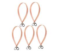 POPETPOP 5 pièces Câbles de Démarrage Cuivre Straps de Masse Auto Tressés Connectique de Raccordement Batterie Automobile Installation Rapide et Performance Stable