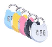 POPETPOP 5 pièces Cadenas à Combinaison Chiffres Miniatures pour Bagages et Casier Lot de Cadenas Code Robustes et Portables Sécurité Anti-vol pour Valise Sac à Dos Boîte de Rangement