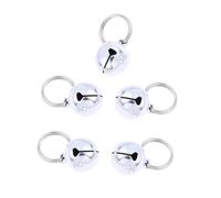 POPETPOP 5 pièces Cloches pour Animaux Plaqué Or et Platine Accessoires pour Colliers Chat et Chien Sonnette de Noël Protectrice pour Oiseaux et