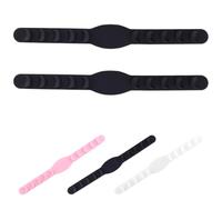 POPETPOP 5 Pièces Crochet Arrière D’oreille pour Masque en Silicone Noir, Réglable et Flexible, Attache Derrière la Tête, pour Course et Autres Activités