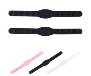 POPETPOP 5 Pièces Crochet Arrière D’oreille pour Masque en Silicone Noir, Réglable et Flexible, Attache Derrière la Tête, pour Course et Autres Activités