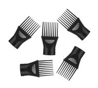 POPETPOP 5 pièces Lot de Embouts Peignes Larges pour Sèche-cheveux Buse Plate Résistante Chaleur Plastique PC Accessoire Coiffure Léger et Réutilisable pour Cheveux Lisses et Brillants