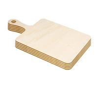 POPETPOP 5 Pièces Lot de Mini Planches à Découper Naturel avec Poignée pour Diy et Bricolage Planche à Découper Vierge pour Cuisine et Activités Manuelles